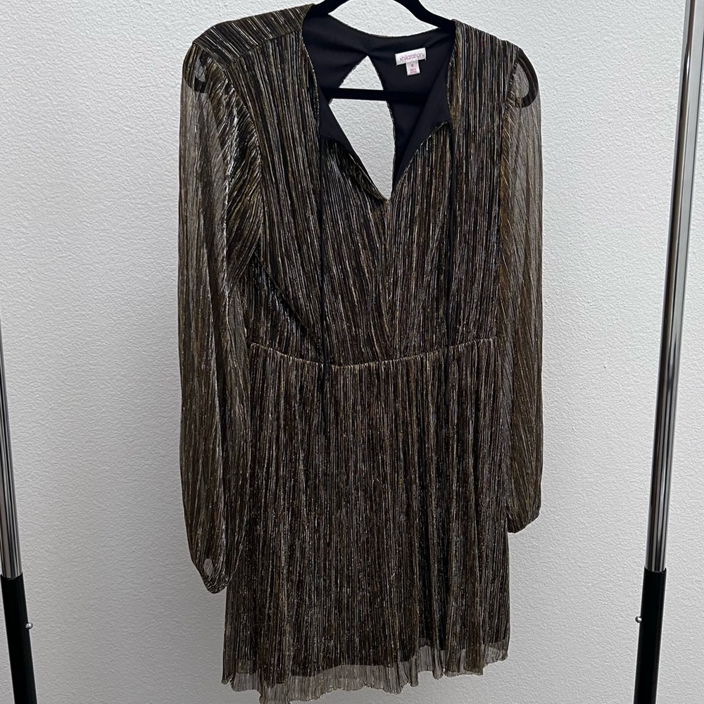 [Xhilaration] Black, gold, and silver dress
